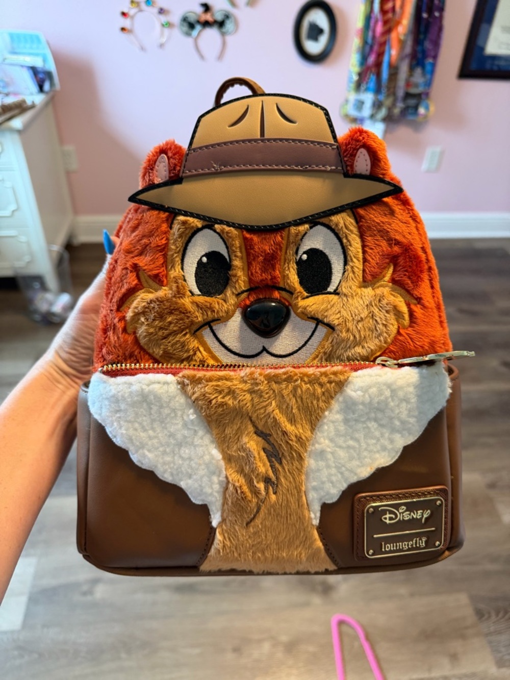 Disney Loungefly Orange Chip ‘n’ Dale Rescue Ranger lounge flyMini Backpack